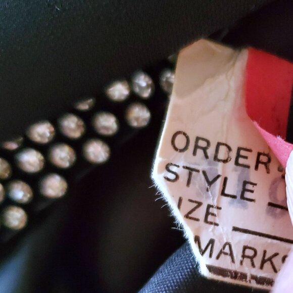 VINTAGE 1960S BLACK RHINESTONE TWO PIECE SKIRT SUIT - Picture 9 of 10